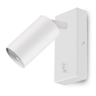 Kinkiet / lampa ścienna maclean mce369 w, punktowa, okrągła, gu10, z włącznikiem 55x100mm, biała - Lampy ścienne - miniaturka - grafika 1