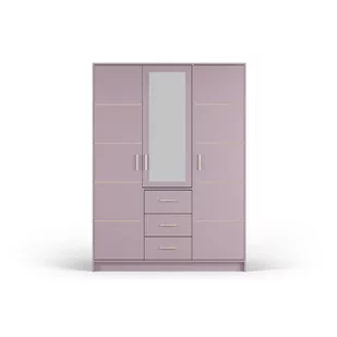 Różowa szafa z lustrem 147x200 cm Burren – Cosmopolitan Design - Szafy - miniaturka - grafika 1