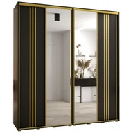 Szafy - Szafa przesuwna z lustrem wysoka Davos 7 220 głębokość 45 cm wysokość 235,2 cm - miniaturka - grafika 1