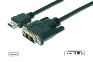 Assmann Kabel adapter HDMI 1.3 Standard Typ HDMI A/DVI-D (18+1) męskie - męskie czarny10 m (AK-330300-100-S) - Kable komputerowe i do monitorów - miniaturka - grafika 1