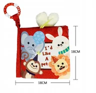 Zabawki sensoryczne - KSIĄŻECZKA SENSORYCZNA DLA DZIECKA ZE ZWIERZĄTKAMI 10 STRON - miniaturka - grafika 1
