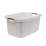 Kosze na bieliznę - Kosz na pranie Tonga 30 l biały - miniaturka - grafika 1