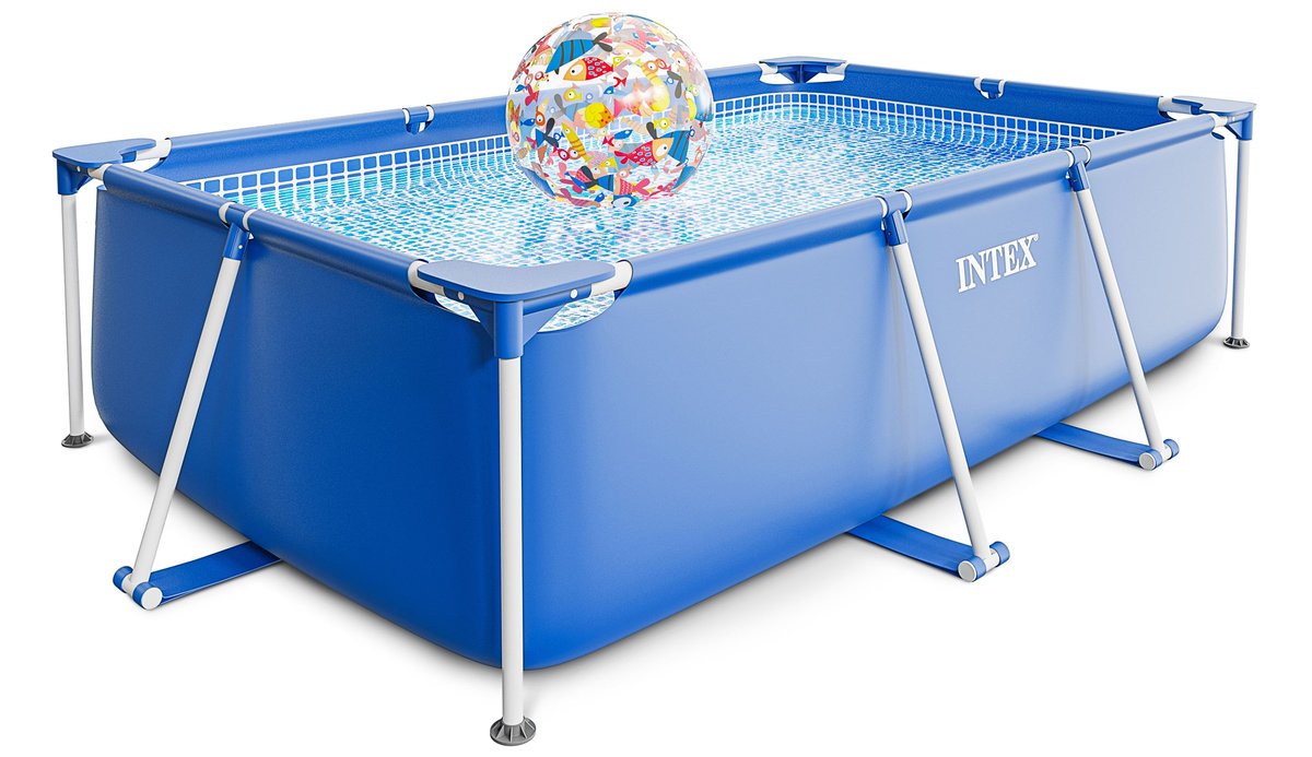 Basen ogrodowy, stelażowy, Intex, zestaw, 260x160x65 cm