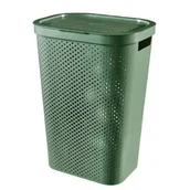 Kosze na bieliznę - Curver Kosz na pranie do magla Infinity 59L oliwkowo-zielony Recycled 245809 - miniaturka - grafika 1