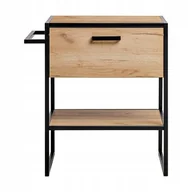 Szafki łazienkowe - Szafka z blatem i wieszakiem na ręcznik 60 cm Loft - miniaturka - grafika 1