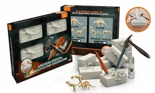 Wykopaliska Dinozaurów 3w1 Skamieniałości DINO + MŁOTEK + DŁUTO - Mały naukowiec - miniaturka - grafika 1