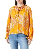 Bluzki damskie - NALLY Damska bluzka 21325581-NA02, pomarańczowa wielokolorowa, XXL, pomarańczowy wielokolorowy, XXL - miniaturka - grafika 1