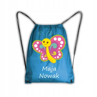 WOREK SZKOLNY NA BUTY WORKOPLECAK WF MOTYL MOTYLEK KOLOROWY + #1 #1 - Plecaki worki - miniaturka - grafika 1