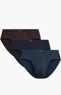 Majtki damskie - 3-pack slipy męskie Classic 3MP-205-GRAJ/GRA/BRA, Kolor brązowo-granatowy, Rozmiar L, ATLANTIC - Primodo.com - miniaturka - grafika 1