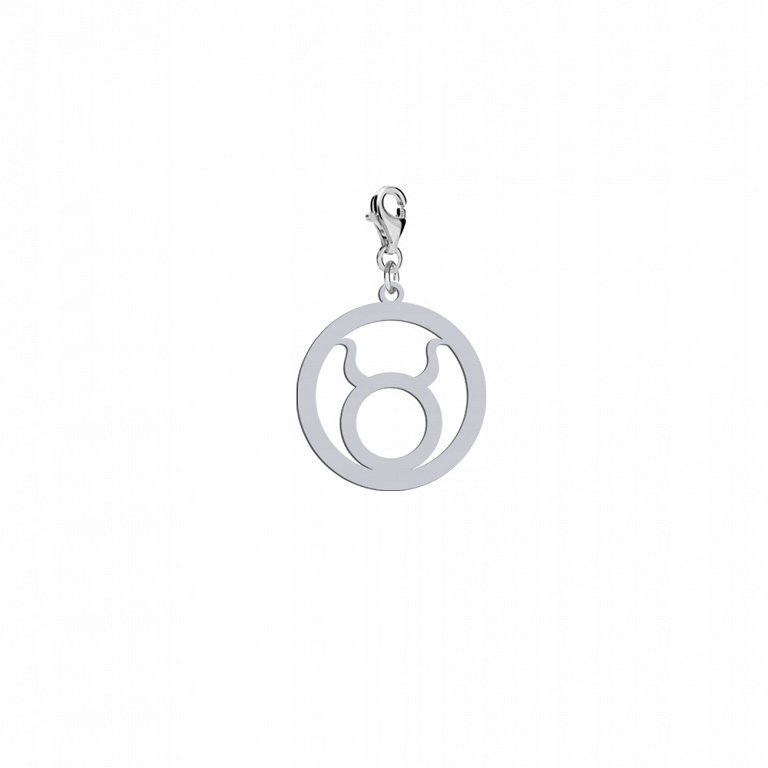 Srebrny Charms Znak zodiaku BYK DEDYKACJA GRATIS