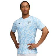 Koszulki męskie - PUMA Manchester City FC Męskie strój rozgrzewkowy 25/26, Niebieski (Silver Sky), XS - miniaturka - grafika 1