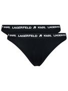 Majtki damskie - KARL LAGERFELD Komplet 2 par fig klasycznych Logo Set 211W2127 Czarny - miniaturka - grafika 1