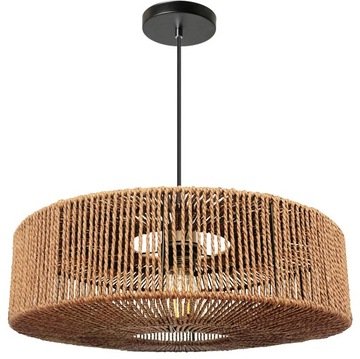 Lampa Sufitowa Wisząca Pleciona Boho Loft Brązowa Eco Jutowa APP1294-1CP