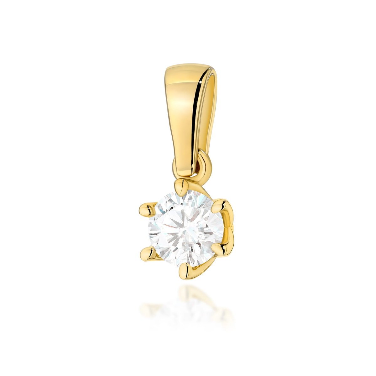 Złota zawieszka / wisiorek Diament 0,40ct żółte złoto pr. 585