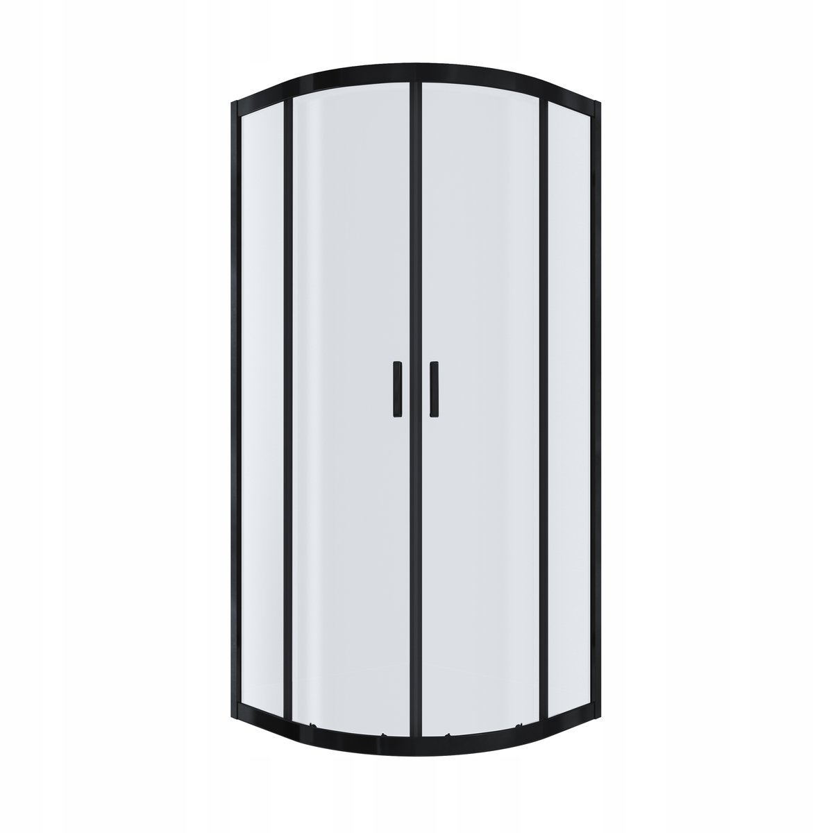 Kabina prysznicowa półokrągła R55 Durasan NAMELESS 80x80 cm czarny, 5 mm
