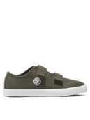 Buty dla chłopców - Timberland Tenisówki Newport Bay Low Hook & Loop Sneaker TB0A66U9EZ91 Khaki - miniaturka - grafika 1
