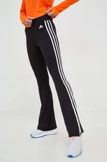 Spodnie damskie - Adidas Performance spodnie treningowe Training Essentials damskie kolor czarny z aplikacją - adidas Performance - grafika 1