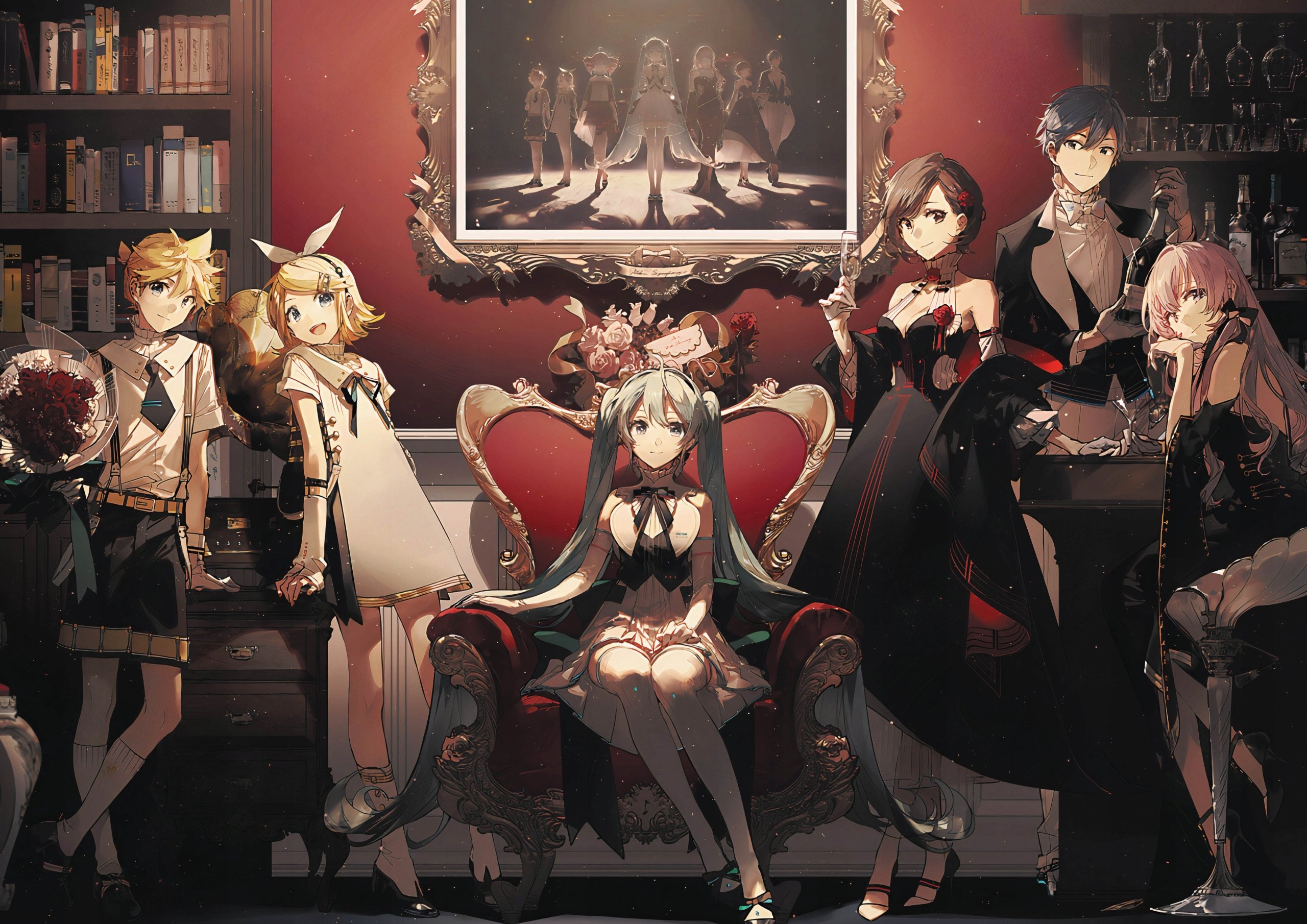 Plakat A2 Vocaloid Miku Luka Kaito Meiko Rin Len
