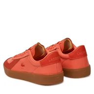 Sneakersy damskie - Sneakersy Lacoste Baseshot 7-49SFA0030 Pomarańczowy - miniaturka - grafika 1