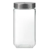 Pojemniki kuchenne - Słoik DOMOTTI Milos 1.3 l Srebrny - miniaturka - grafika 1