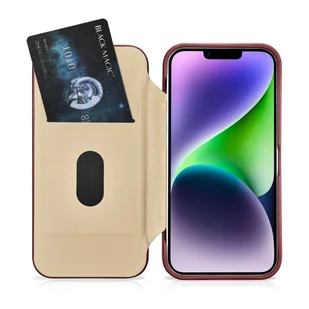 iCarer CE Premium Leather Folio Case skórzane etui iPhone 14 z klapką magnetyczne MagSafe czerwony (WMI14220713-RD) - Etui i futerały do telefonów - miniaturka - grafika 19