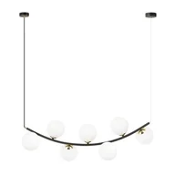 Lampy sufitowe - Ritz lampa wisząca 7xE14 czarna/biała 1298/7 - miniaturka - grafika 1