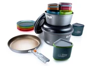 Akcesoria turystyczne - GSI Zestaw naczyń turystycznych, aluminium, 4-osobowy PINNACLE CAMPER - miniaturka - grafika 1