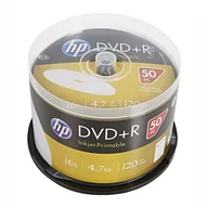 Nośniki danych - HP DVD+R, Inkjet Printable, DRE00026WIP-3, 4.7GB, 16x, spindle, 50-pack, 12cm, do archiwizacji danych - miniaturka - grafika 1