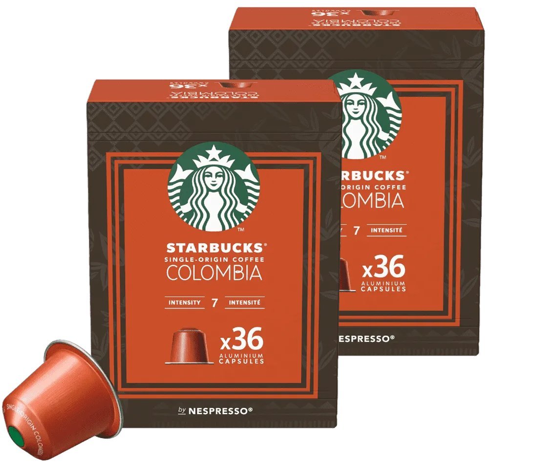 Kapsułki Starbucks Caffè Colombia by Nespresso - Zestaw 2 x 36 szt