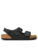 Sandały damskie - Birkenstock Sandały Milano 034791 Czarny - miniaturka - grafika 1