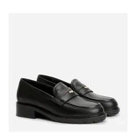Mokasyny damskie - Loafersy damskie skórzane Tommy Hilfiger FW0FW07412-BDS 36 Czarne (8720644266359). Loafersy damskie - miniaturka - grafika 1