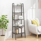 Regały - vidaXL Regał drabina z 5 półkami, czarny, 56x35x174 cm - miniaturka - grafika 1