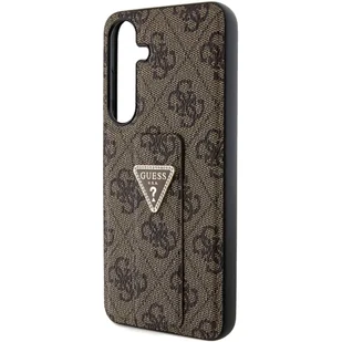 Guess GUHCS24SPGS4TDW S24 S921 brązowy/brown hardcase Grip Stand 4G Triangle Strass - Etui i futerały do telefonów - miniaturka - grafika 6