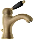 Baterie umywalkowe - Sapho Kirké Black - Bateria umywalkowa z odpływem, chrom KI02NB - miniaturka - grafika 1