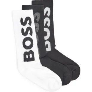 BOSS BLACK Skarpety 3-pack 3P QS Rib Logo CC - Skarpetki męskie - miniaturka - grafika 1