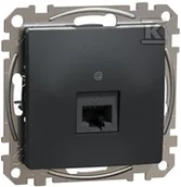 Gniazdka elektryczne - Schneider Electric Gniazdo komputerowe RJ45 kat.5e UTP, czarny antracyt SEDNA DESIGN - miniaturka - grafika 1
