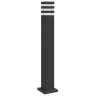 Lampy ogrodowe - vidaXL Zewnętrzna lampa stojąca z gniazdkiem, czarna, 80 cm, aluminium - miniaturka - grafika 1