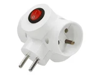 Wyłączniki światła i elektryczne - Timex elektro Rozgałeźnik 3 gniazda z uziemieniem i wyłącznikiem R-31W (BI) R-31W (BI) - miniaturka - grafika 1