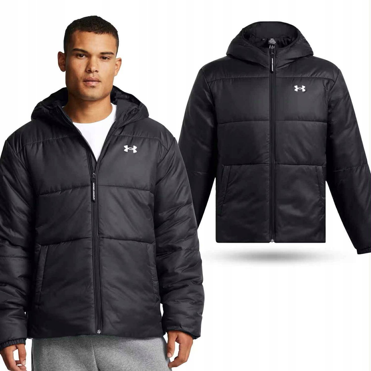 KURTKA MĘSKA UNDER ARMOUR CIEPŁA PUCHOWA INSULATED PIKOWANA UA ZIMA r. L
