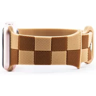 Akcesoria do smartwatchy - Pasek LUNA do Apple Watch 3/4/5/6/7/8/9/SE (38/40/41mm) A00303 Brązowy - miniaturka - grafika 1