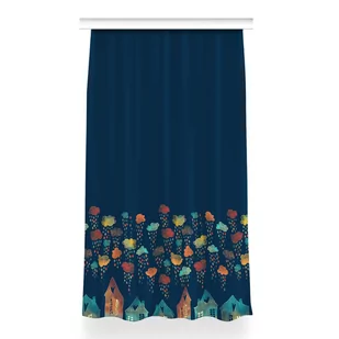 Zasłona z nadrukiem gotowa Kolorowe domy 150x260, Fabricsy - Zasłony - miniaturka - grafika 1