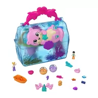 Domki dla lalek - Polly Pocket Wyspa skarbów Zestaw Kuferek z 2 mikrolalkami HPV40 - miniaturka - grafika 1