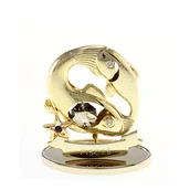 Figurki dekoracyjne - Crystocraft, miniaturka-figurka pozłacana Swarovski ZNAK ZODIAKU/Ryby - miniaturka - grafika 1