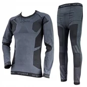 Spodnie narciarskie - BIELIZNA TERMOAKTYWNA męska komplet Spodnie + Koszulka Elastyczna Wygodna M - miniaturka - grafika 1