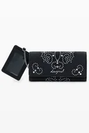 Portfele - Czarny portfel damski Desigual - DESIGUAL - miniaturka - grafika 1