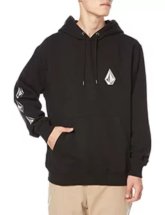 Volcom Męska bluza z kapturem z motywem Deadly Stone, Kultowy czarny, S - Bluzy męskie - miniaturka - grafika 1
