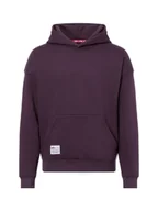 Swetry męskie - Alpha Industries Męski sweter z kapturem Mężczyźni Materiał dresowy lila jednolity, S - miniaturka - grafika 1