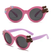 Okulary przeciwsłoneczne - Dziecięce 3-6 lat gumowe okulary przeciwsłoneczne polaryzacyjne POL-JR-68E róż/fiolet - miniaturka - grafika 1