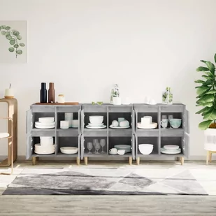 Komody, 3 szt., szarość betonu, 60x35x70 cm Lumarko! - Komody - miniaturka - grafika 4