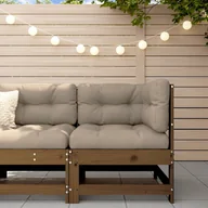Sofy ogrodowe - Ogrodowa sofa narożna, miodowy brąz, lite drewno sosnowe - miniaturka - grafika 1